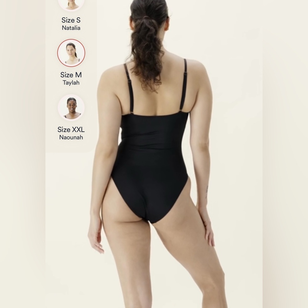 NWT Andie The Amalfi One Piece - Eco Nylon - Black - Long Torso Size MBLACK / M - Picture 5 of 7